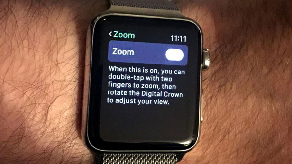 Como quitar el outlet zoom en apple watch