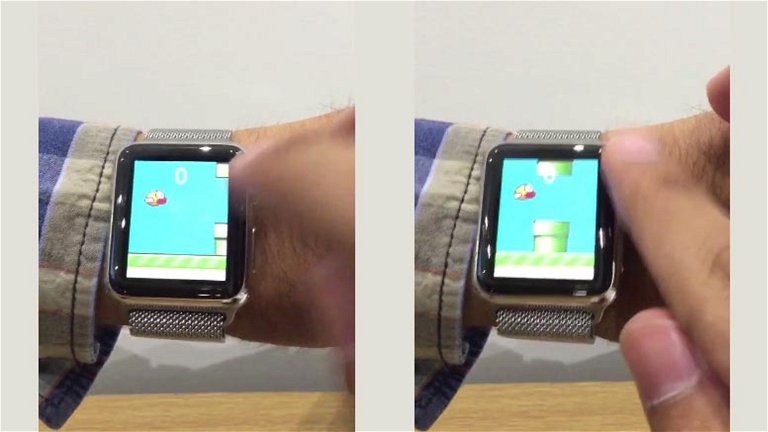 El Juego Flappy Bird Funcionando en un Apple Watch Hackeado