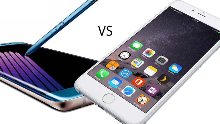 Samsung Galaxy Note7 vs Apple iPhone 6s Plus, pelea de titanes