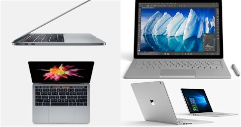 MacBook Pro 2016 vs Microsoft Surface Book, lo mejor del mercado