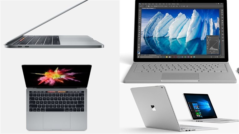 MacBook Pro 2016 vs Microsoft Surface Book, lo mejor del mercado