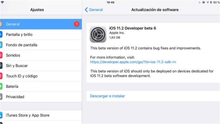 Ya está disponible la beta 6 de iOS 11.2 para desarrolladores