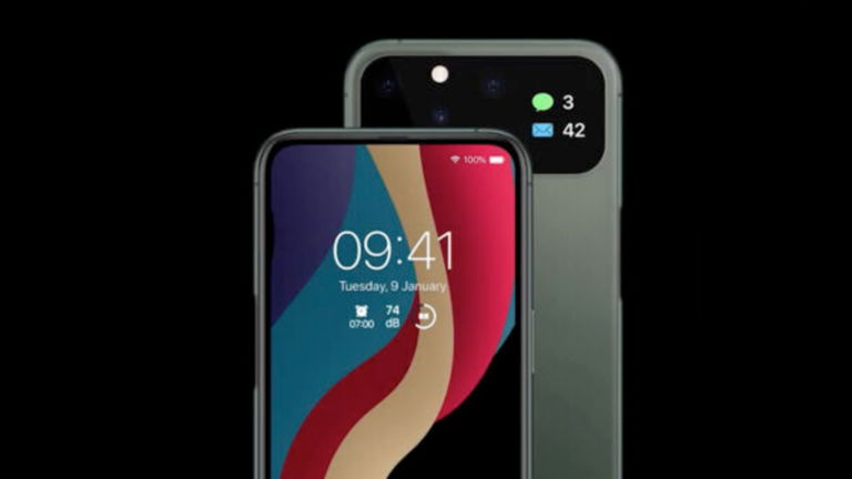 Este concepto nos trae un iPhone 12 sin notch y con pantalla trasera