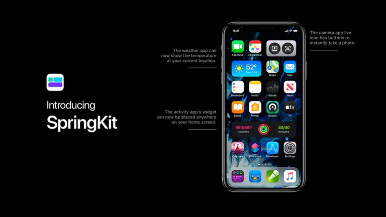 Así podría lucir la nueva pantalla de inicio de iOS 14 con widgets