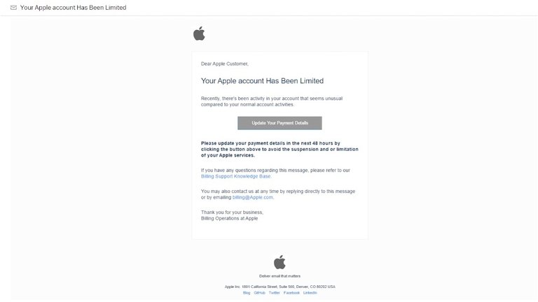 Los usuarios de Apple son el principal objetivo del phishing