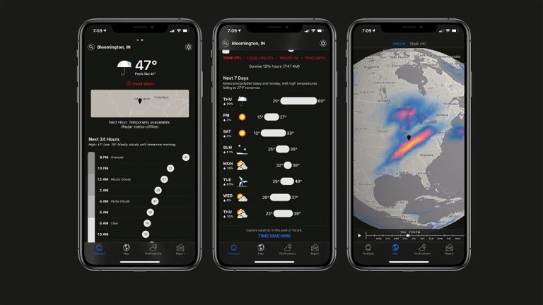 Apple compra la app del tiempo Dark Sky, y así es como podría lucir la app oficial en el iPhone