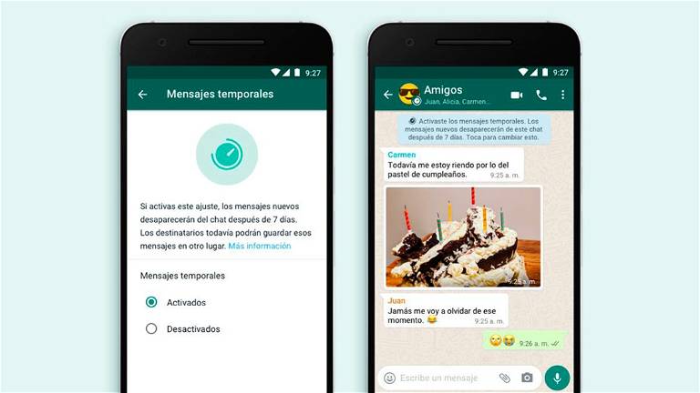 Cómo hacer que los mensajes de WhatsApp se autodestruyan en 7 días