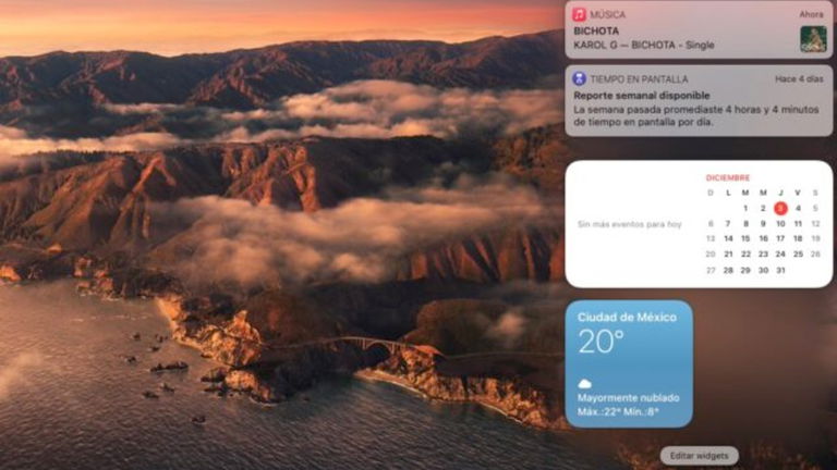 Cómo personalizar los widgets en macOS Big sur