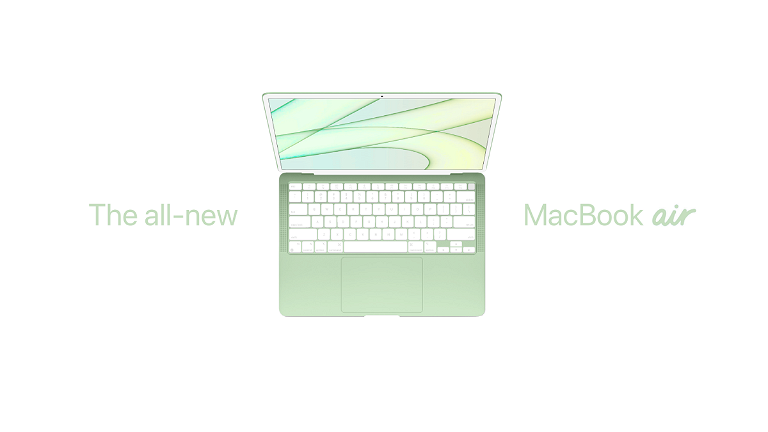 Así luciría el nuevo MacBook Air con los colores del iMac 2021