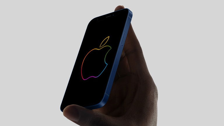 Wallpapers imprescindibles: la silueta de la manzana de colores de Apple animada