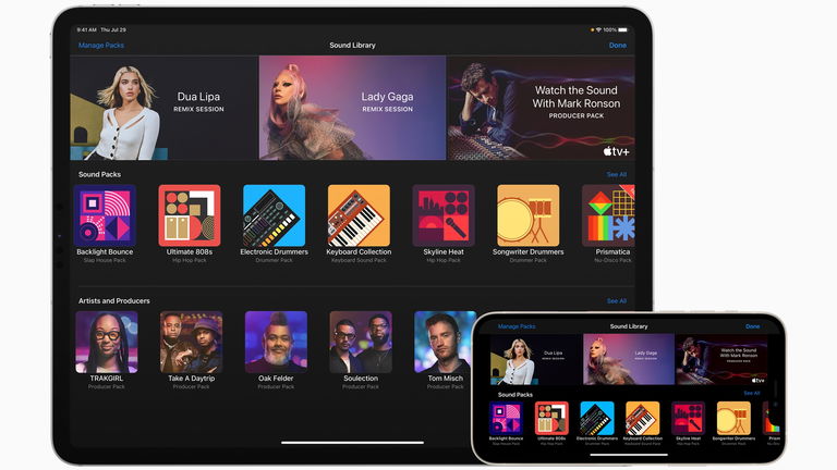 Garageband recibe a artistas como Lady Gaga, Dua Lipa, y grandes productores musicales