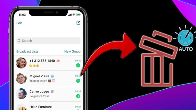 Desde la app Mensajes, puedes borrar conversaciones antiguas automáticamente en tu iPhone