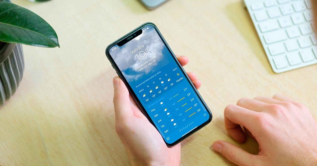 Qué significan las barras de colores en la aplicación Weather en el iPhone
