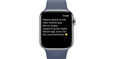 La app de Uber deja de funcionar en el Apple Watch