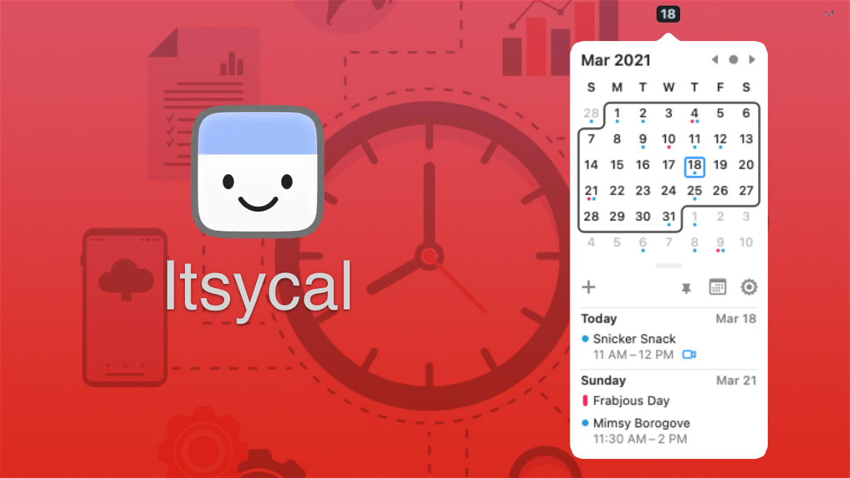 Itsycal el calendario en la barra de menú de tu Mac