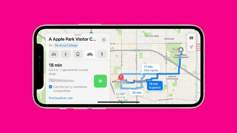 Las rutas ciclistas llegan a más ciudades en Apple Maps