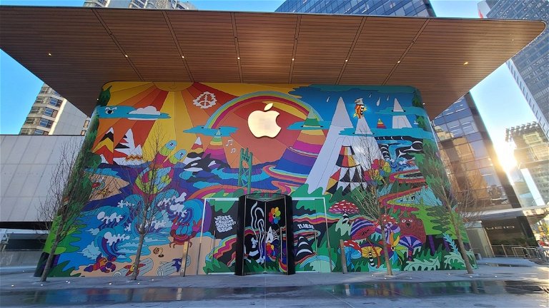 Al más puro estilo de los años 70, así es la nueva y colorida Apple Store de Canadá