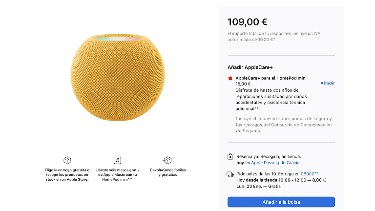 Apple ha subido 10 euros el precio del HomePod mini sin razón aparente