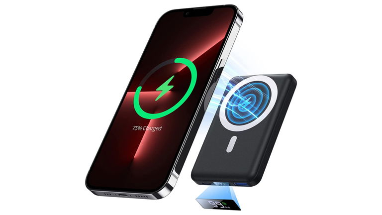 Esta batería externa de 10.000 mAh con carga rápida, USB-C y soporte magnético solo vale 30 euros