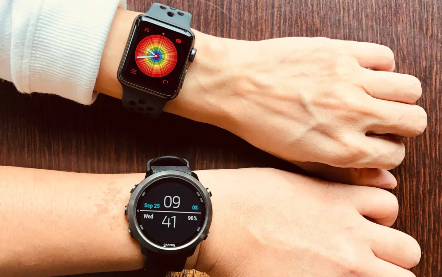 Garmin and best sale apple watch