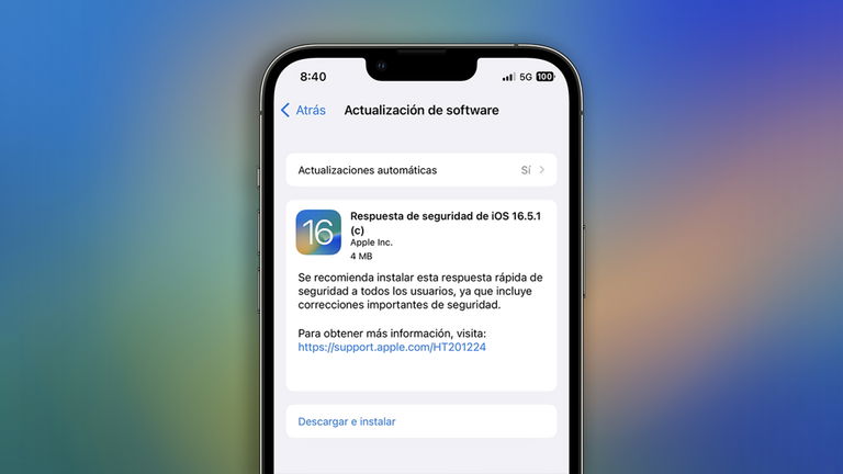 Ahora sí: Apple relanza la Respuesta rápida de seguridad de iOS 16.5.1