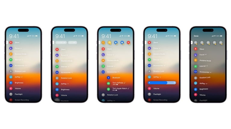Este concepto de Centro de control del iPhone se basa en un nuevo menú de iOS 17