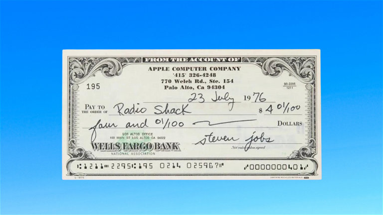 Lo que vale una firma de Steve Jobs: este cheque de 4 dólares podría alcanzar una cifra estratosférica