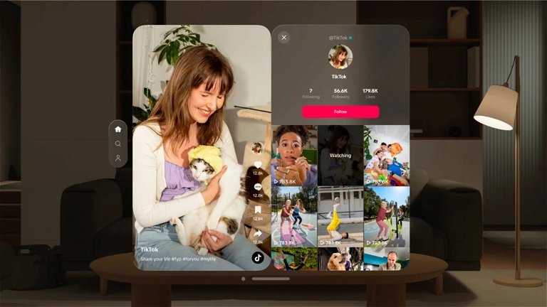 TikTok launches its application for Apple Vision Pro, before Netflix and YouTube