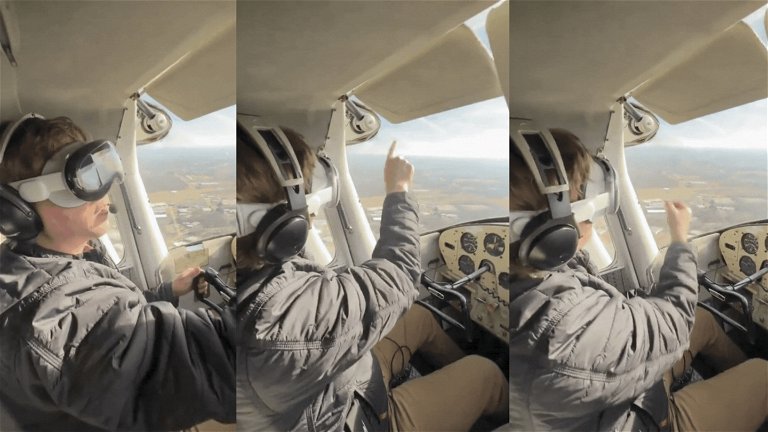 Este hombre pilota un avión mientras "usa" el Apple Vision Pro