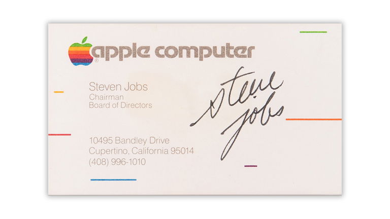 No te creerás la increíble cifra que se ha pagado por una tarjeta de Apple firmada por Steve Jobs