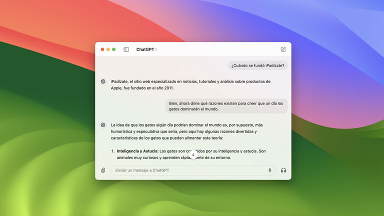 A la espera de Apple Intelligence, la app de ChatGPT para Mac ya está disponible para todos