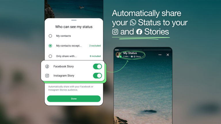 Ahora puedes compartir tus estados de WhatsApp automáticamente en Instagram y Facebook. Aunque no en Europa