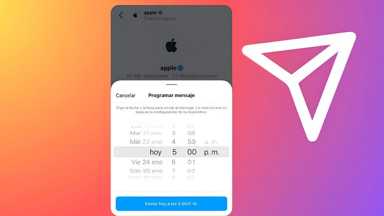 Cómo programar un mensaje de Instagram desde el iPhone