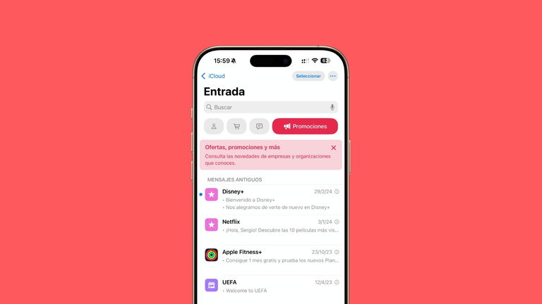 Cómo quitar las categorías de Mail en iOS 18.4 con iPhone y iPad