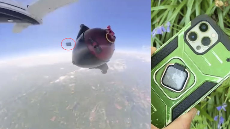 Un iPhone se cae de un avión a 4.000 metros y su dueño quedó sorprendido cuando lo encontró