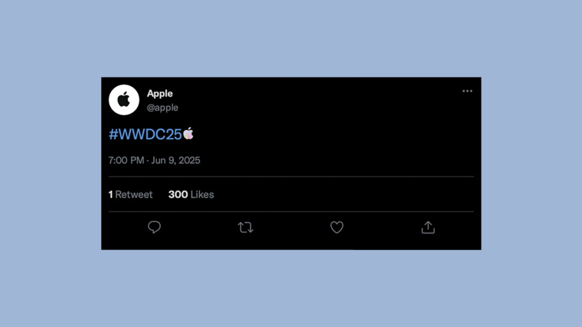 The #WWDC25 hashmoji is now appearing on X at the Apple event.