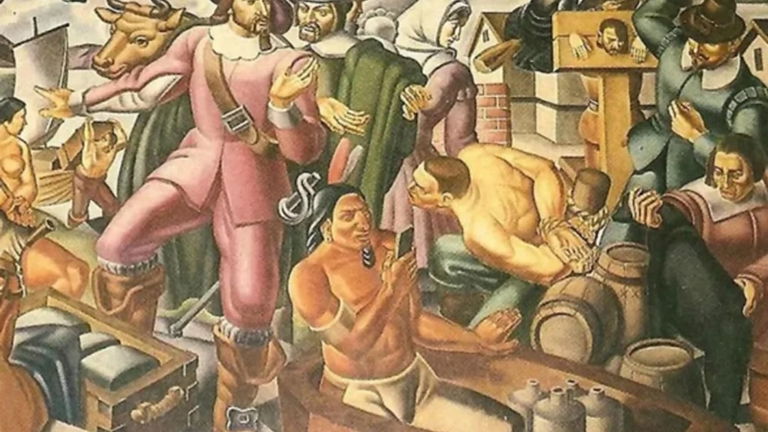 En este cuadro aparece un hombre con un iPhone, lo único extraño es que se pintó en 1937