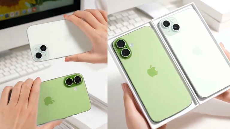 Comparan en vídeo el iPhone 17 verde con el iPhone 15 verde. Son colores muy diferentes