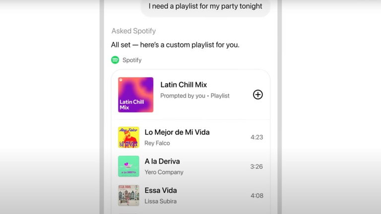ChatGPT ahora interactúa con apps como Spotify, Canva y Figma