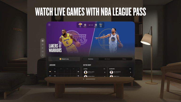 Este año podrás ver a Los Ángeles Lakers como si estuvieras en la pista desde el Apple Vision Pro