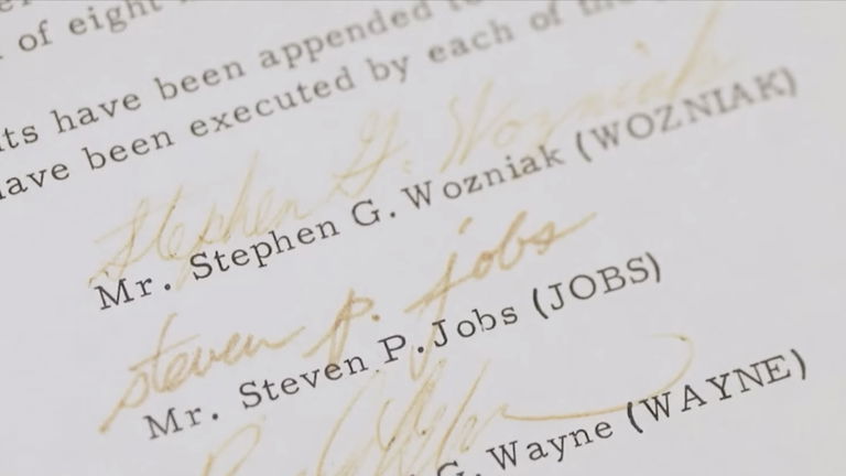 Se va a subastar el contrato de fundación de Apple y podría alcanzar una cifra nunca vista