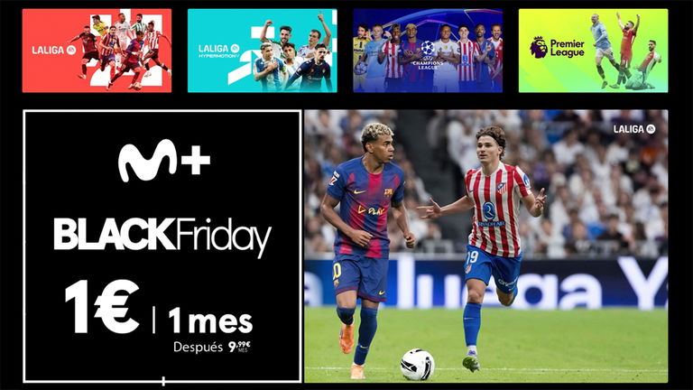 Disfruta del mejor fútbol durante un mes por solo 1 euro: la oferta de Movistar Plus+ que no tiene sentido