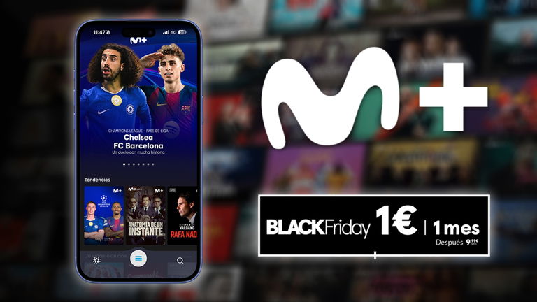 Movistar Plus+ rompe el streaming este Black Friday: date de alta por solo 1 euro