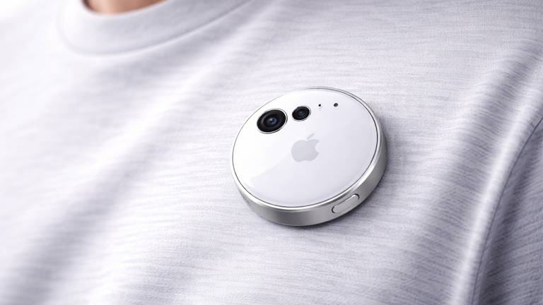 Apple está trabajando en un pin con IA, con cámaras y del tamaño de un AirTag